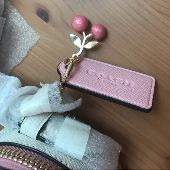 🍒❤️ Heart Crossbody In Signature Canvas With Heart Cherry Print - Picture 15 of 16